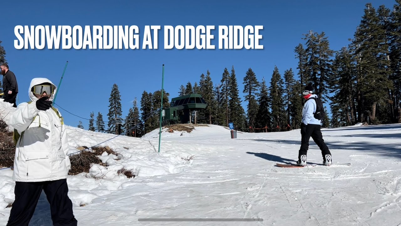 Snowboarding at Dodge Ridge Ski Resort: Map At The End!