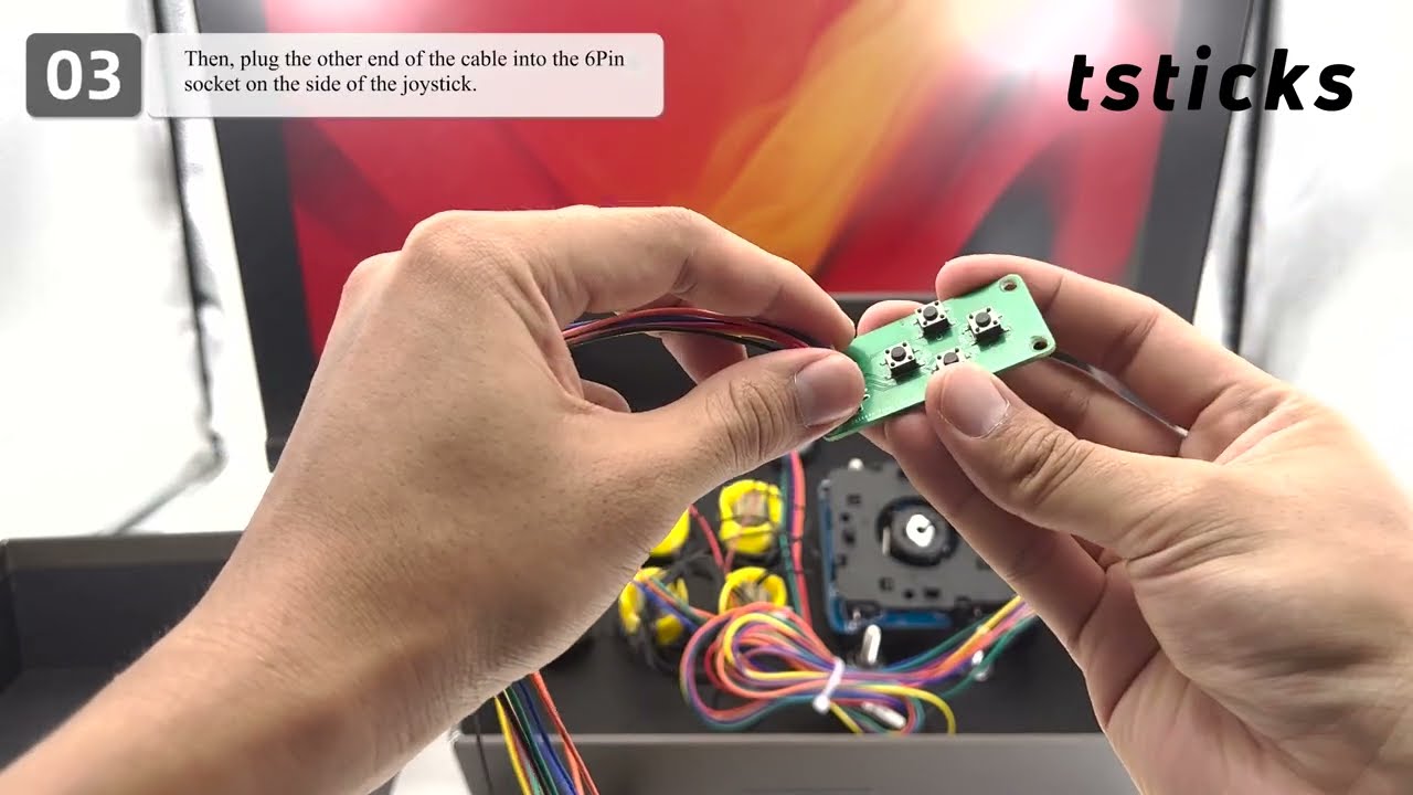 GRS Super Joystick – Connecting the Joystick POV Hat Calibration PCB