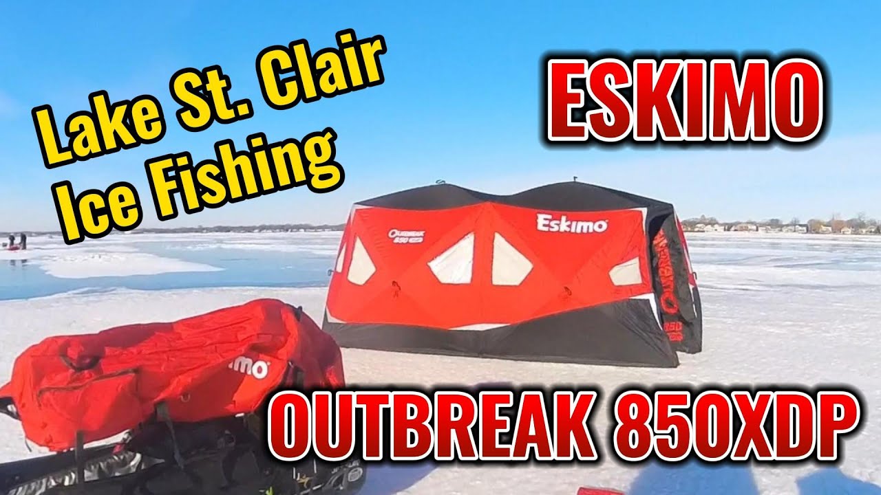 Lake St Clair Ice Fishing with the New Eskimo 850XDP