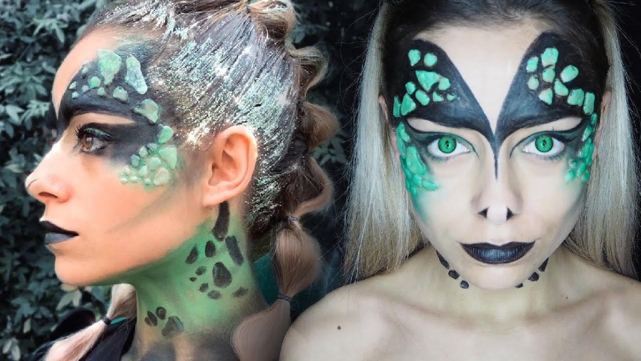 Maquillaje dragón con escamas -Makeup dragon - disfraz carnaval 2020 - DIY CARNIVAL