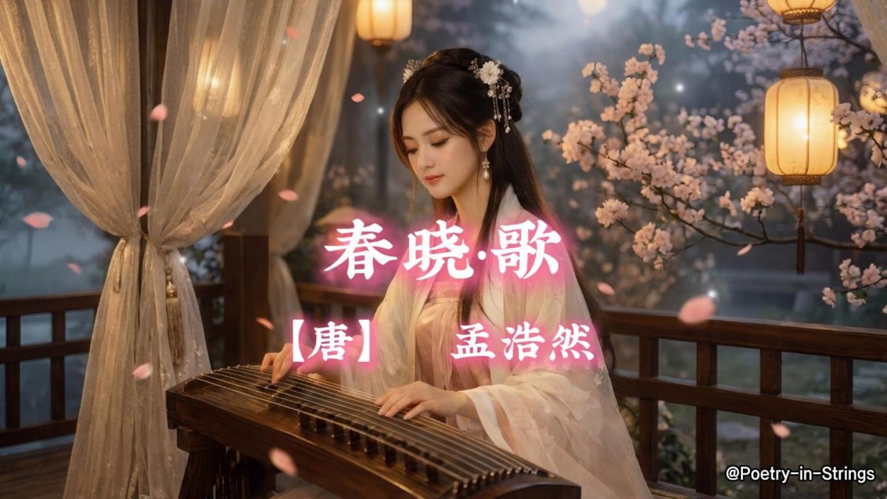 中国古筝音乐｜唐诗歌曲｜孟浩然《春晓》｜放松身心的中国古典音乐#音乐 #音乐分享