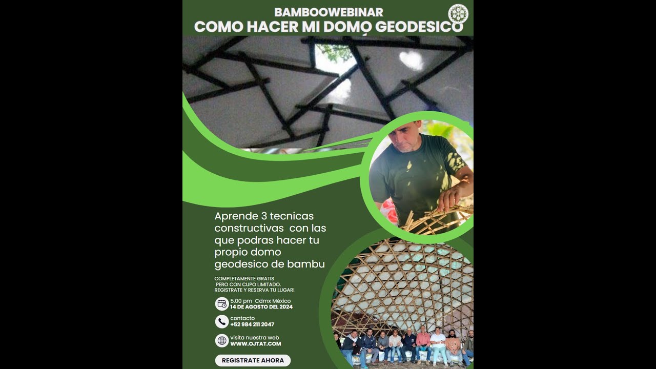 Como hacer mi domo geodesico de bambú?
