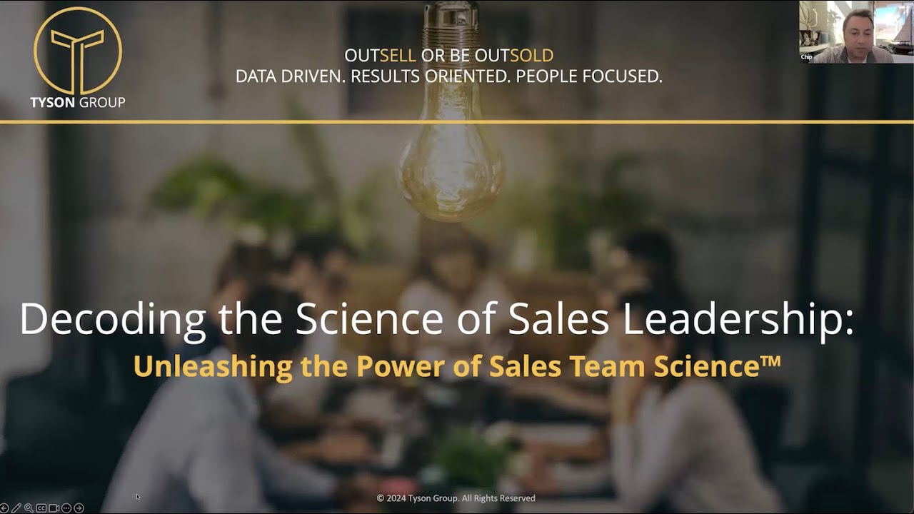 Decoding the Science of Sales Leadership: Unleashing the Power of Sales Team Science™ | Webinar