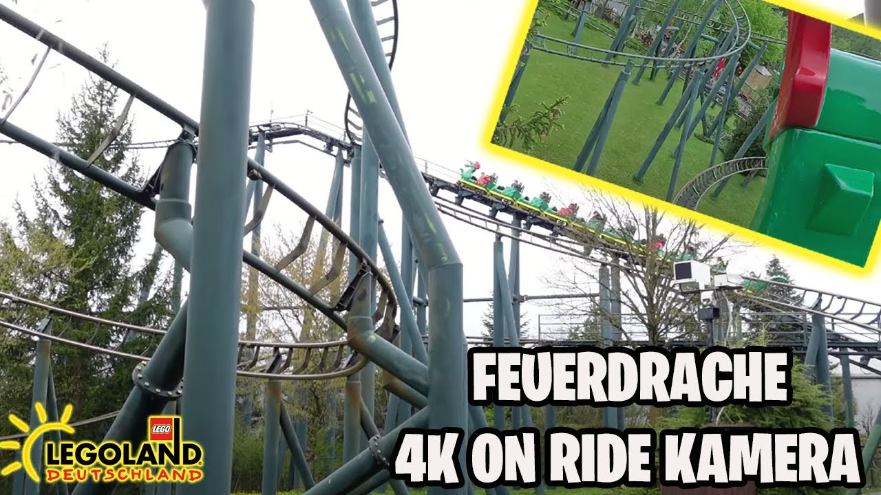 FEUERDRACHE 🐉4K On Ride Kamera 🎢 Achterbahn 🎇 LEGOLAND DEUTSCHLAND