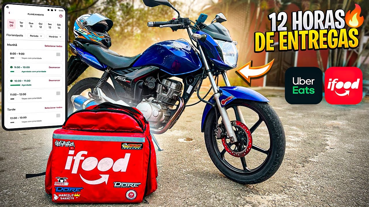 12 HORAS DE ENTREGAS EM 40 MINUTOS UBER MOTO E IFOOD, QUANTO GANHEI!?