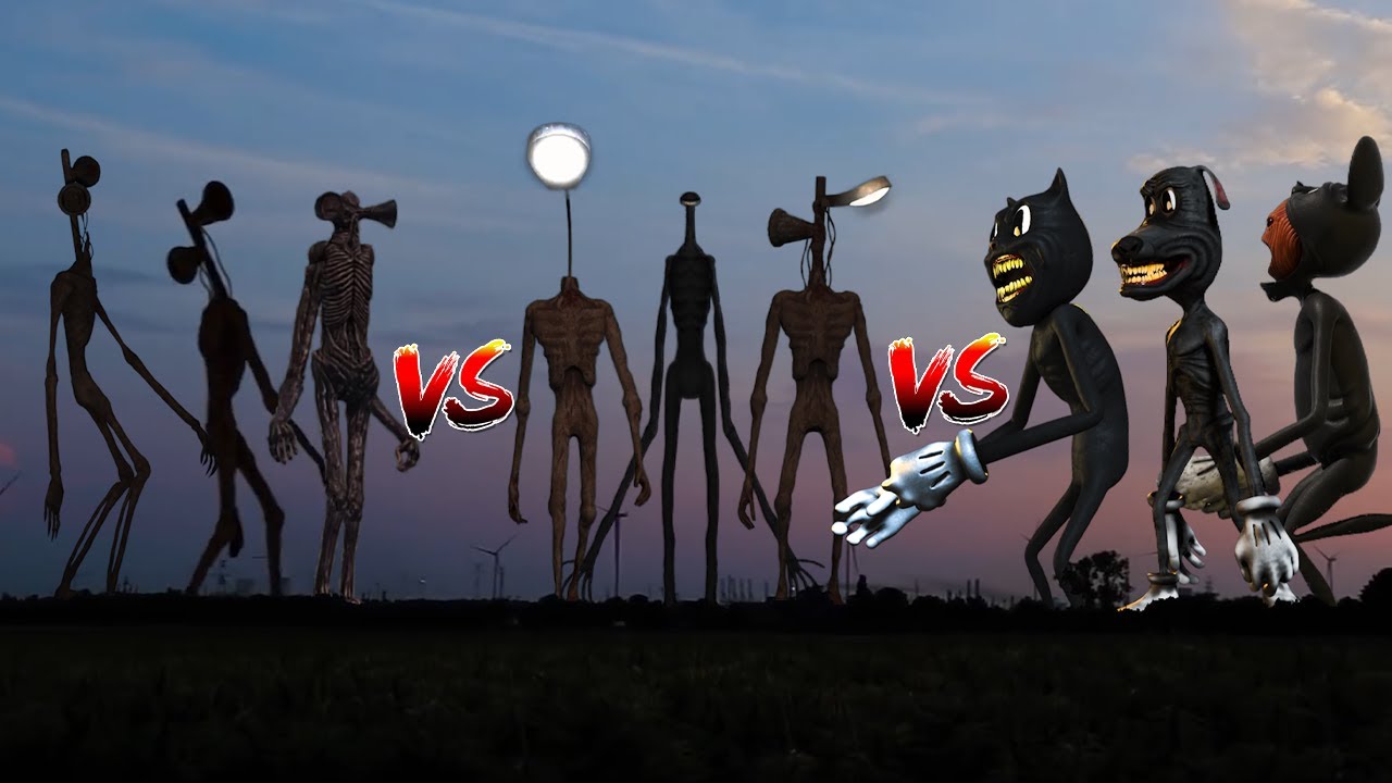 Siren Head ARMY VS Light Head ARMY VS Cartoon Cat, Cartoon Dog, Cartoon Mouse & Cartoon Crocodile