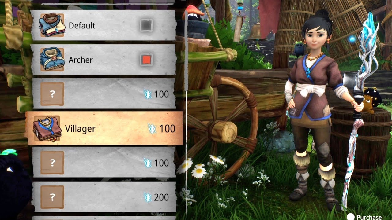 Kena: Bridge of Spirits. Villager outfit unlocked! Second Trials completed. PS5 gameplay challenges