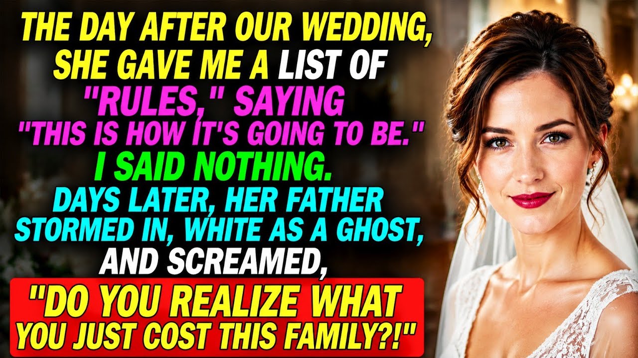 The Day After Our Wedding, She Gave Me A List Of 