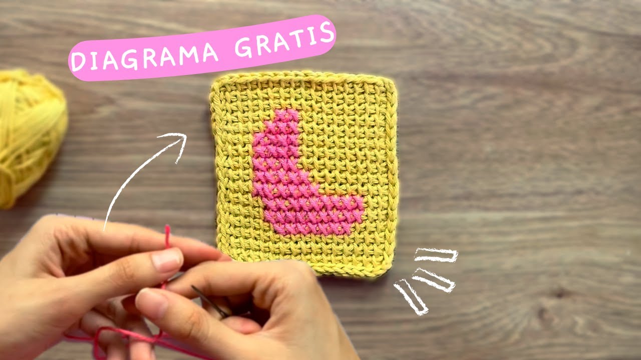 Teje tu propio lienzo para hacer Punto de Cruz | Crochet Tunecino