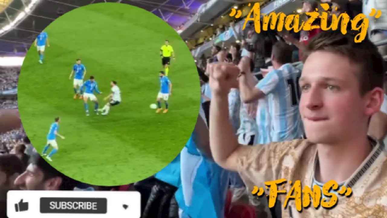 INGLES se IMPRESIONA con la HINCHADA ARGENTINA en WEMBLEY la FINALISSIMA 2022