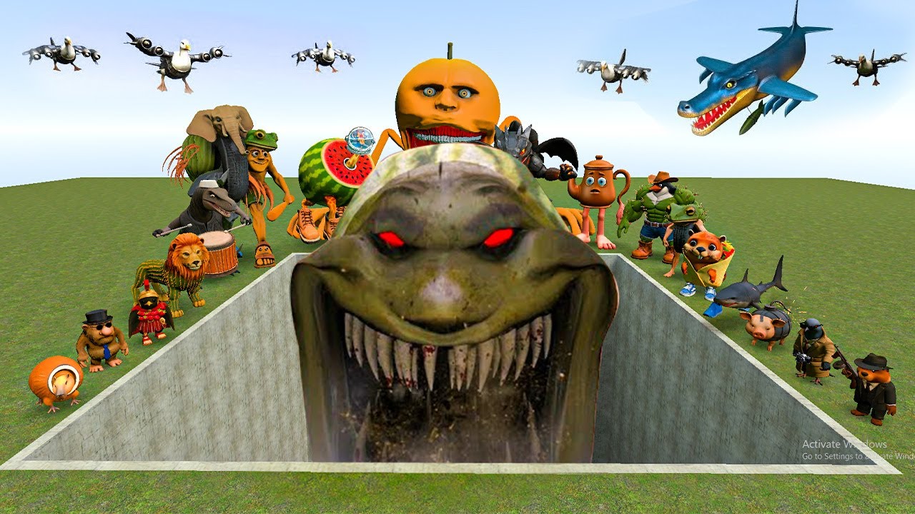 ALL NEW ITALIAN AI BRAINROT MEMES VS THE GIANT PIT WITH NEW CURSED LIN GANG MELON! - Garry's Mod