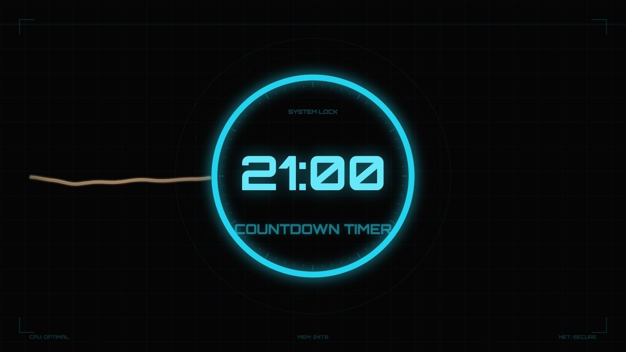 21 Minute Countdown Timer ⏱️ [21:00] HD with Sound Effects & Explosion