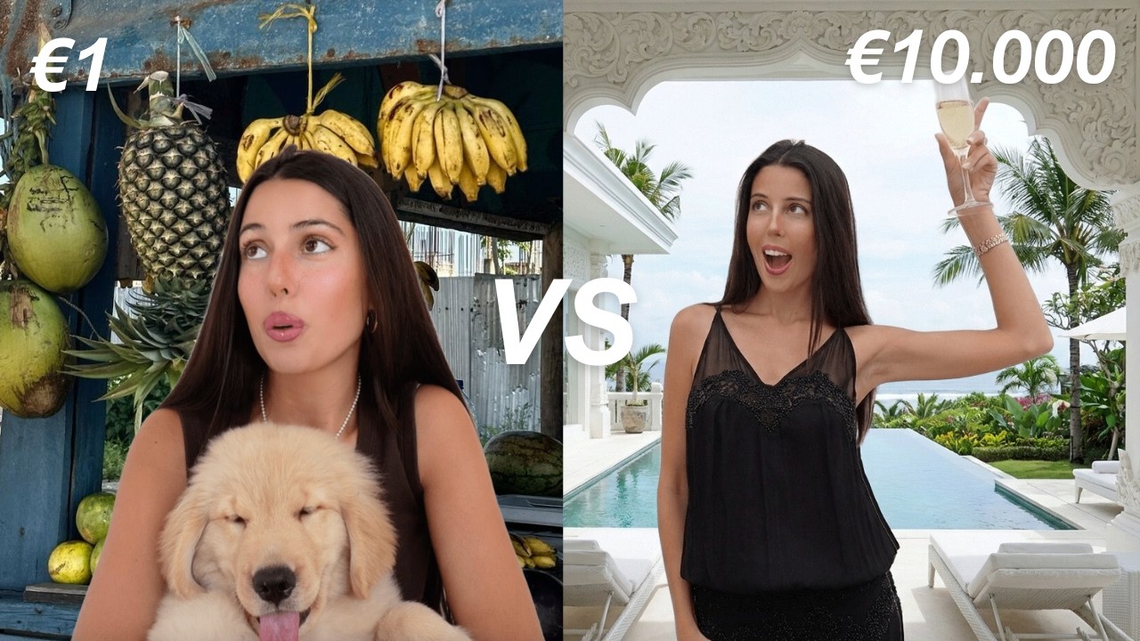 Un día con 1€ VS 10.000€ en BALI