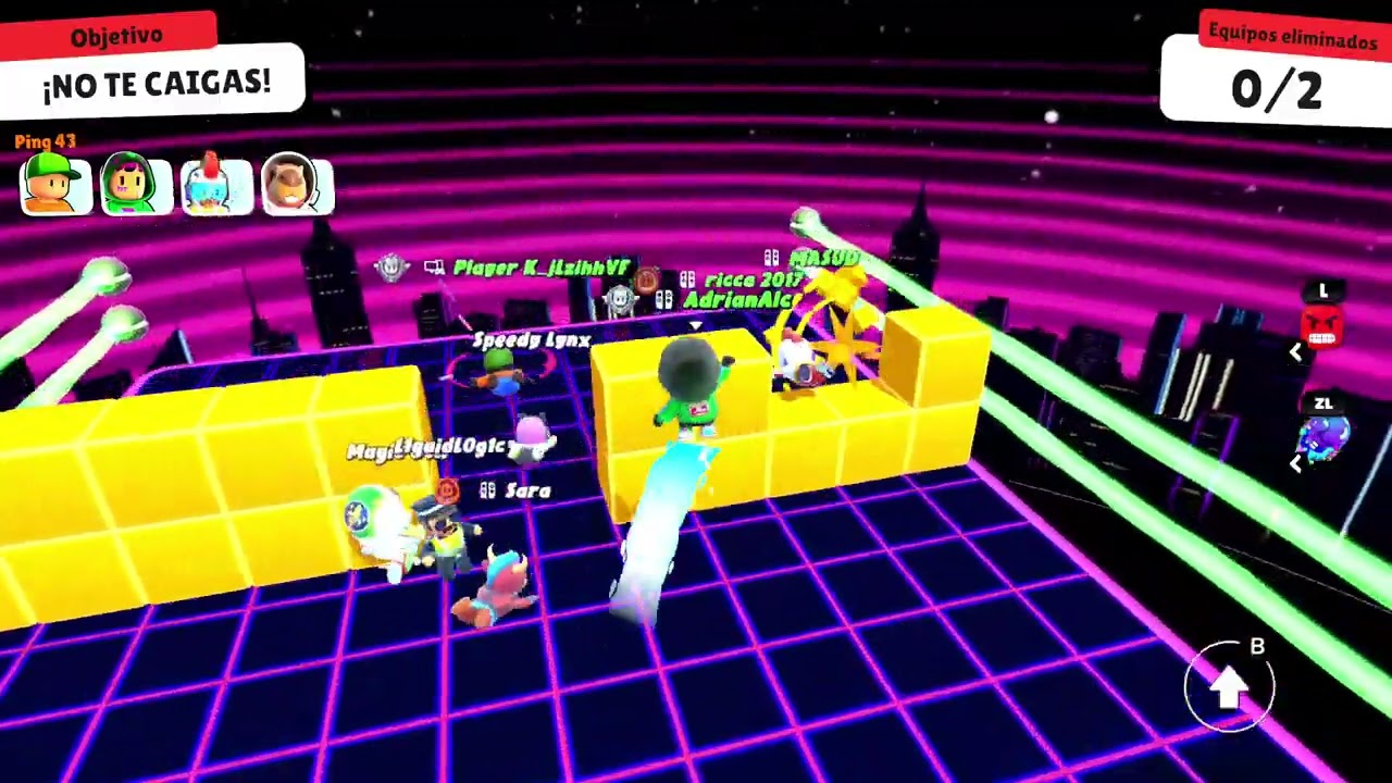 Stumble Guys jugando en block dash Teams  😊✨️
