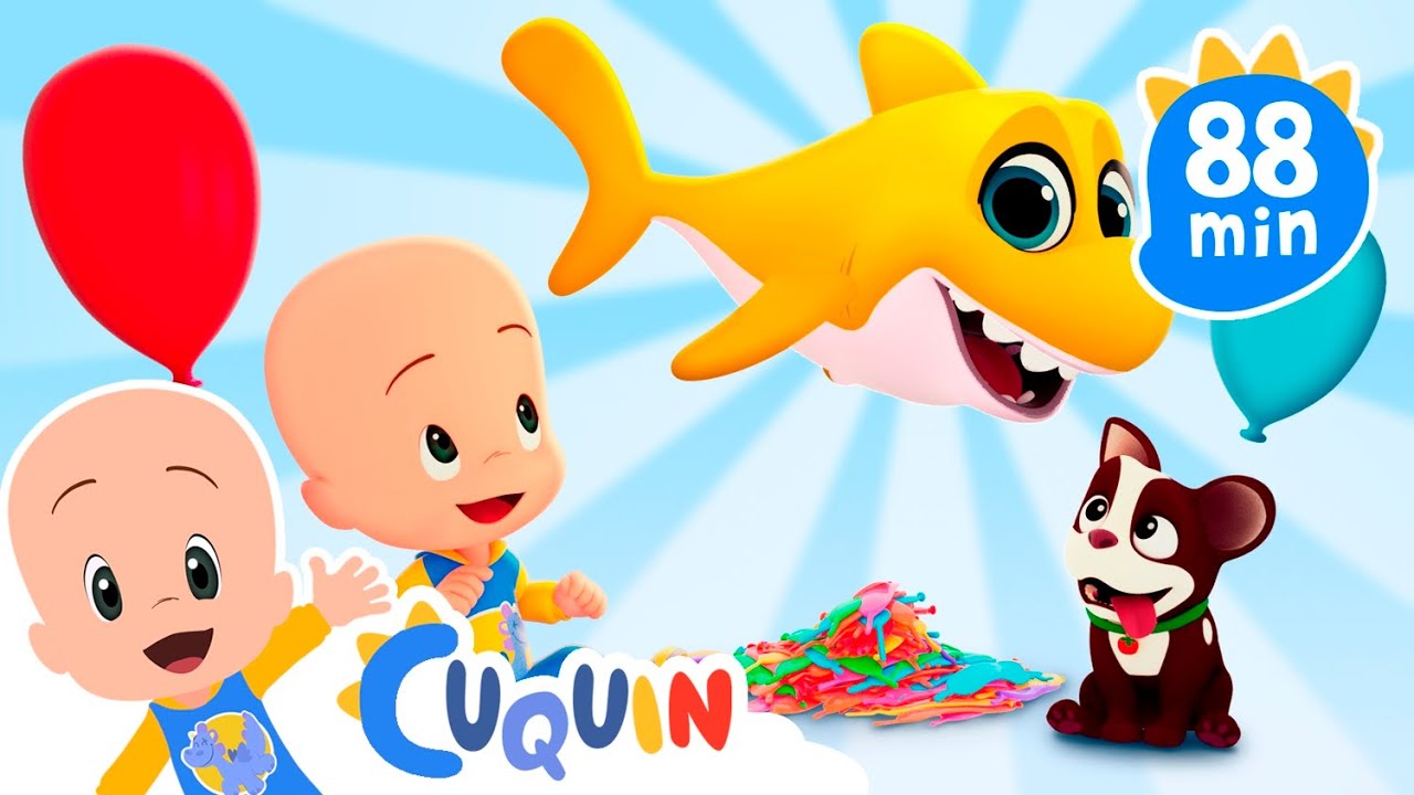 Los globos de Baby Shark 🦈 y más con Cuquín y sus amigos| Caricaturas y dibujos animados para bebés