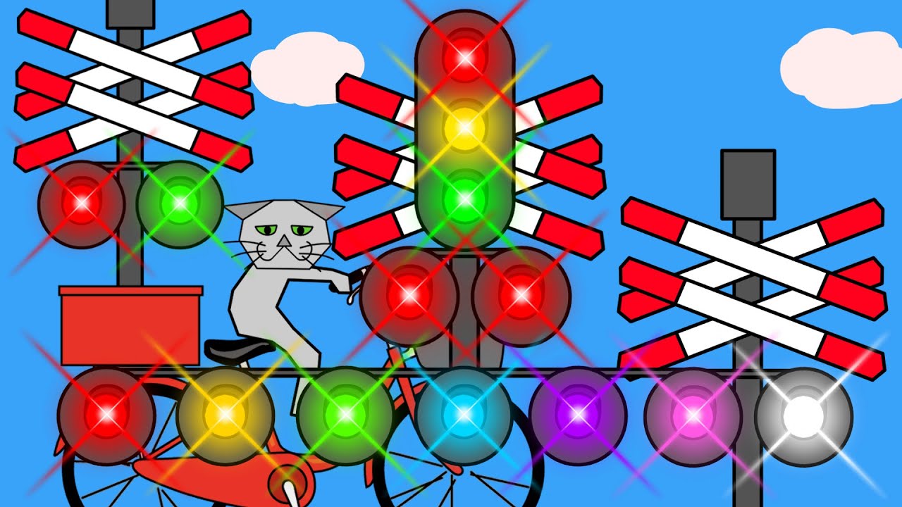 踏切 アニメ Spoorwegovergang What a funny Dutch railway crossing !  こんなオランダのふみきりはイヤだ！