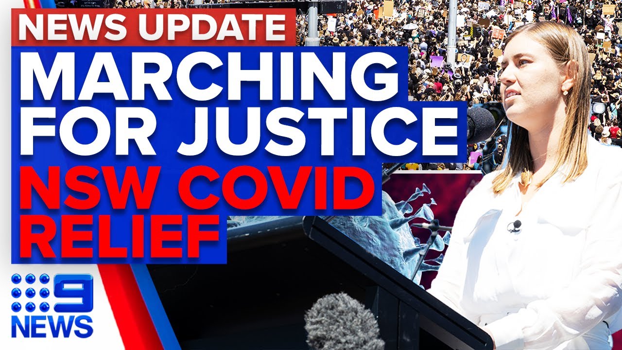 Thousands march in March 4 Justice protests, No new cases after NSW hotel case | 9 News Australia