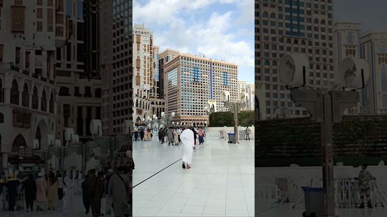 A peaceful view outside Haram Darul Tauheed side #viral #shortvideo #meccalive #allah #makkah