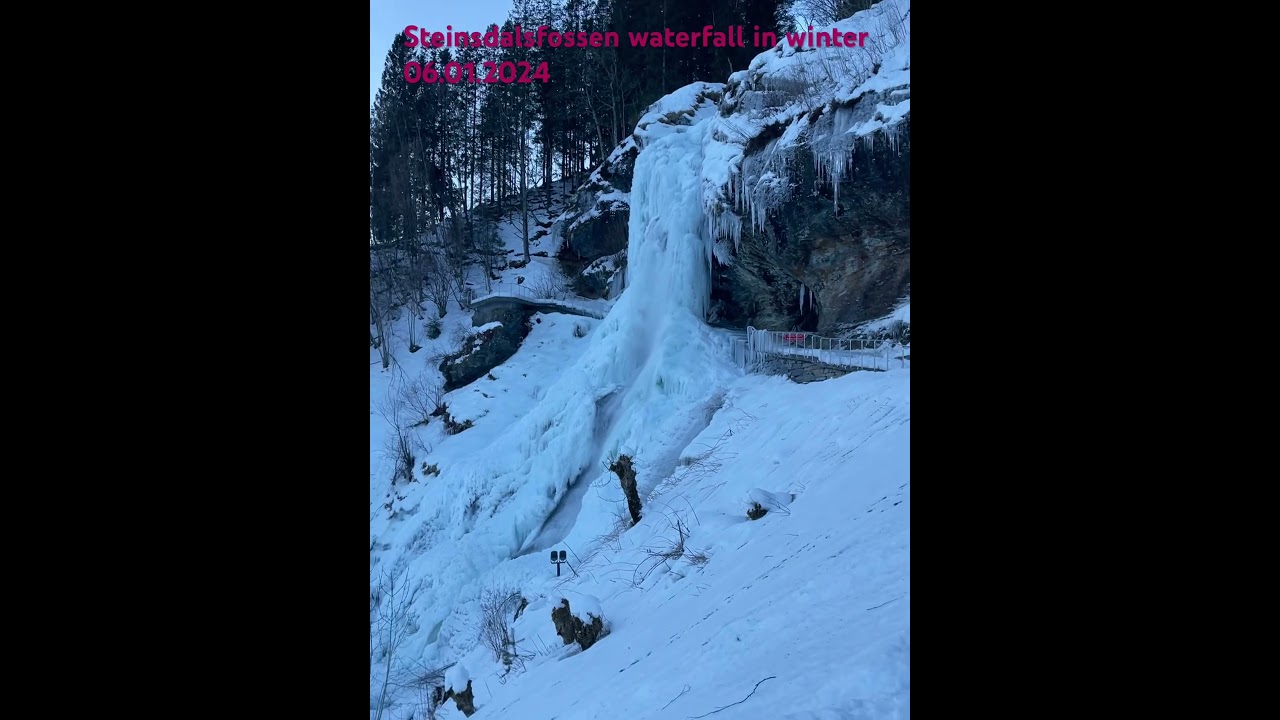 Steinsdalsfossen waterfall in winter #steinsdalsfossen #norway #winter #travel