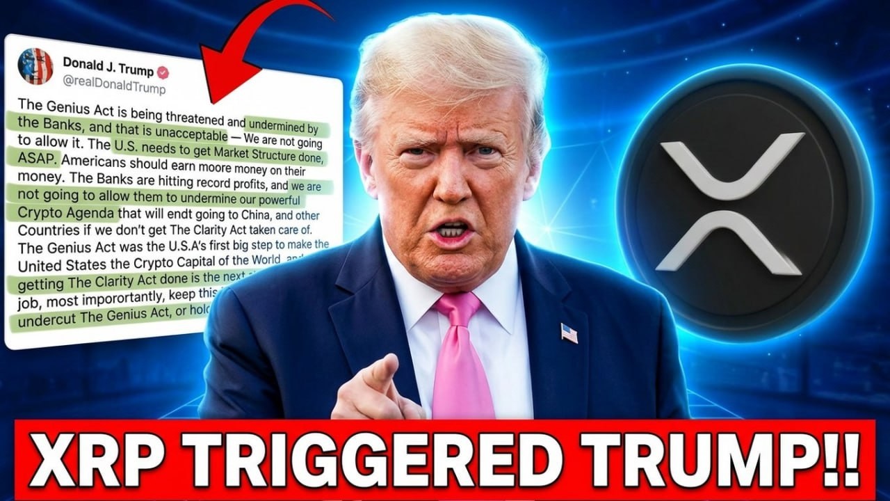 Новости XRP сегодня: Трамп в ярости! Примите закон о ясности как можно скорее!