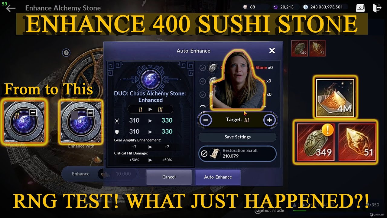 Black Desert Mobile | Enhance 400 Sushi Alchemy Stone From Duo To..... - WHAT JUST HAPPENED?!