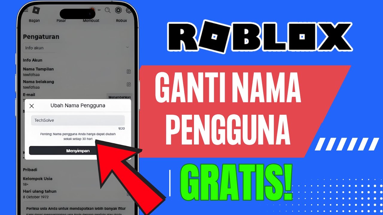 Cara Mengganti Nama Pengguna Roblox GRATIS (2025) | Ganti Nama Pengguna Roblox Tanpa Robux