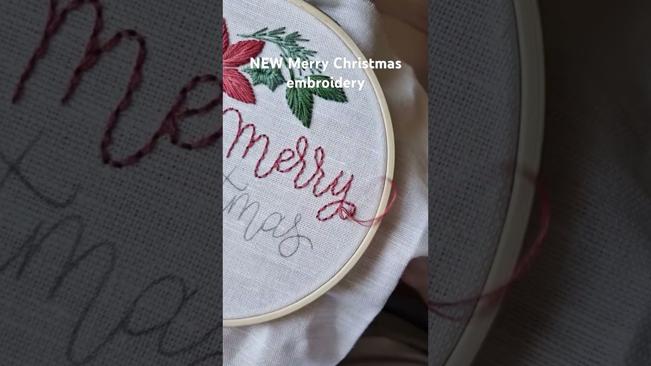 Merry Christmas embroidery pattern 🎅 #embroidery #handembroidery #handmade #stitch #art #christmas