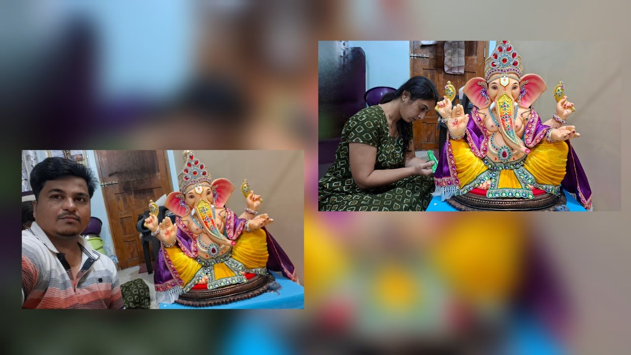 Ganpati bappa tayar kela eka ratrit
