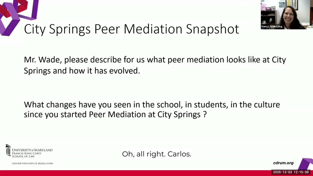 Restorative Peer Mediation: Ask the Experts