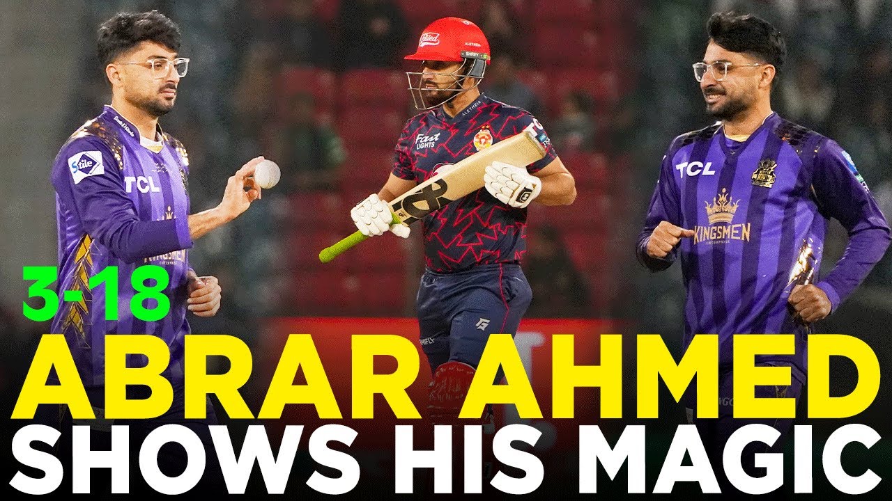 Abrar Ahmed Shows His Magic | Quetta Gladiators v Islamabad United | Match 8 | HBL PSL 9 | M2A1A