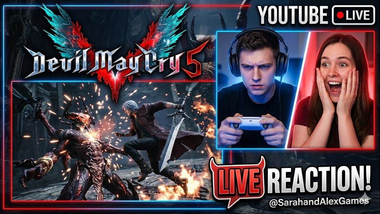 Starting DMC 5 with my girlfriend Kat(Teaching her the lore)
