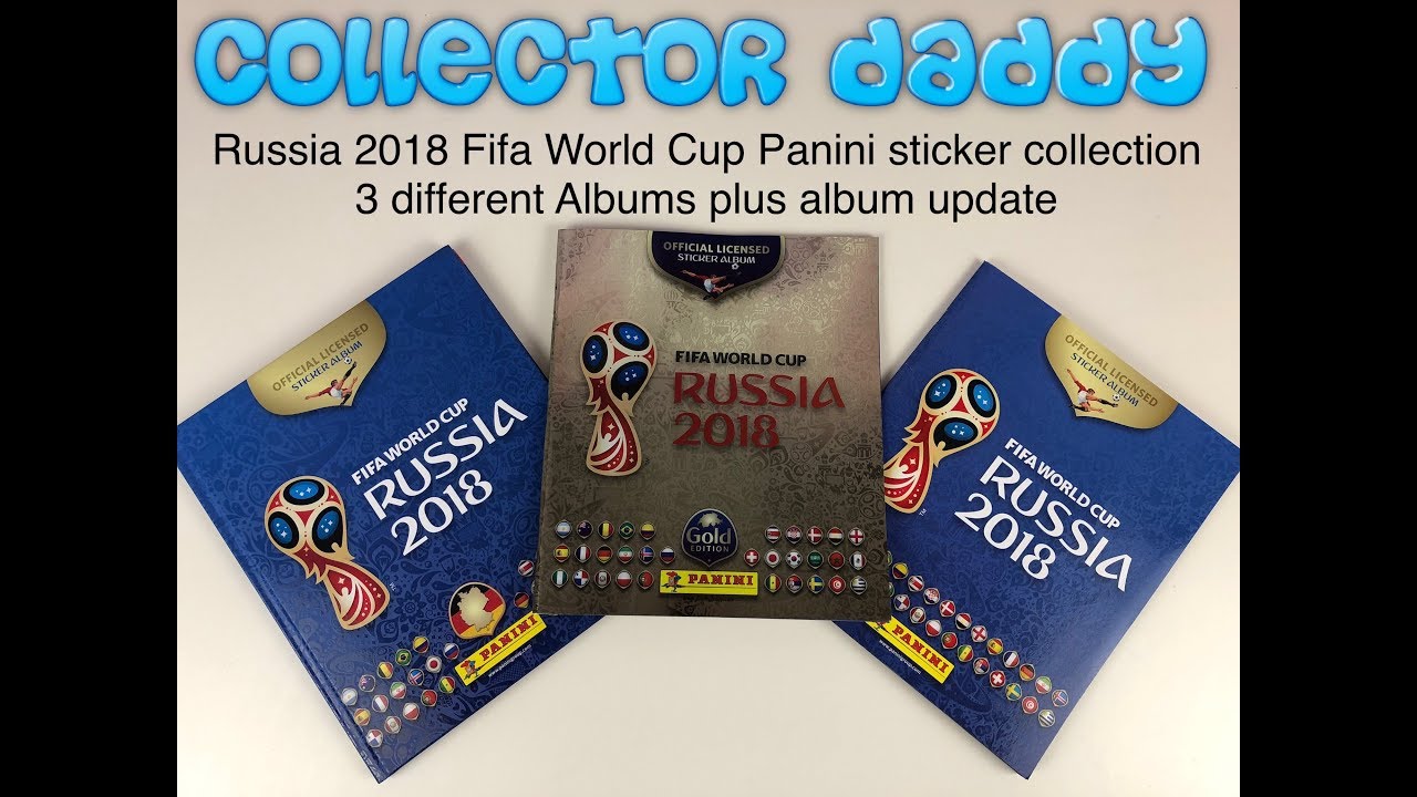 Russia 2018 Fifa World Cup Panini sticker Collection - 3 different albums plus album update