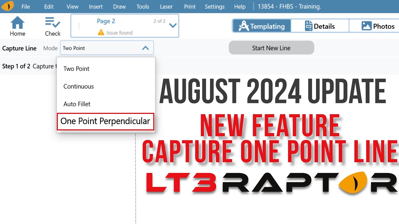 Capture One Point Line in LT3Raptor