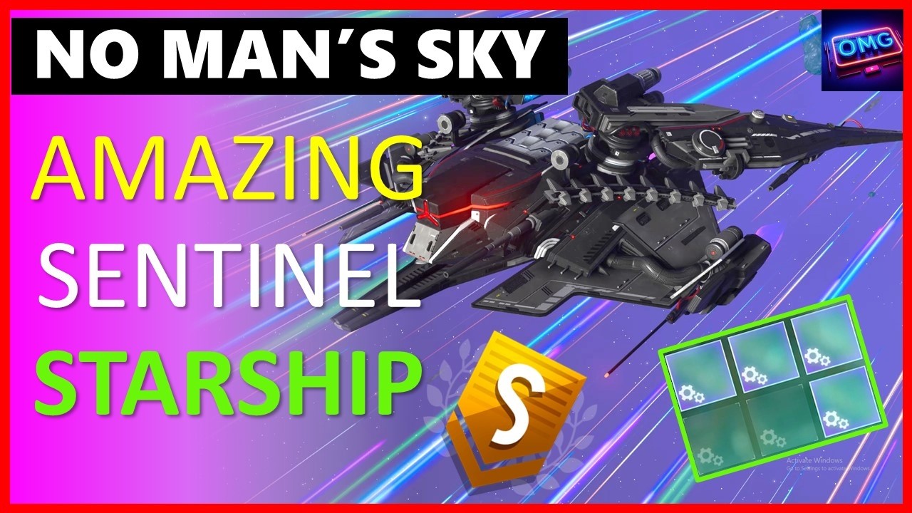 AMAZING SENTINEL FIGHTER WITH 4 SUPERCHARGED SLOTS | No Man's Sky Random Finds #nomanssky