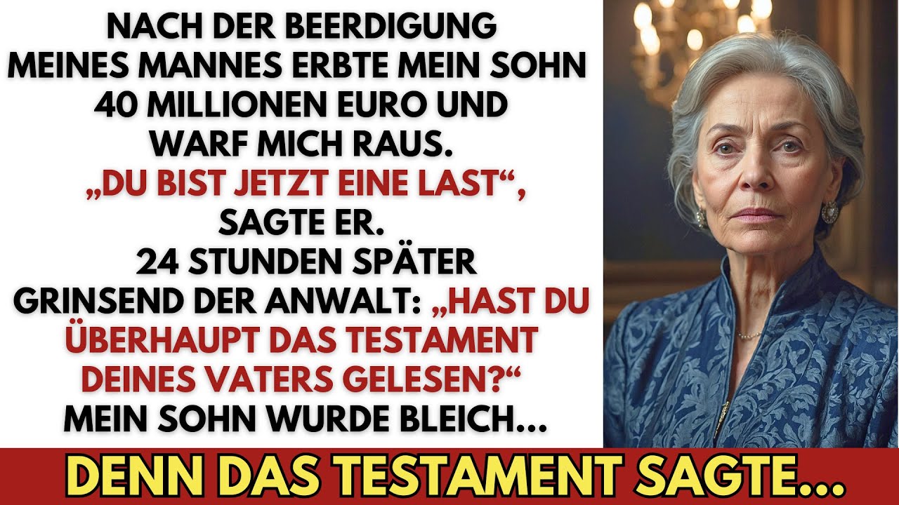 Mein Sohn erbte 40 Mio. € und warf mich raus – 24 Std. später flehte er mich um Hilfe an.