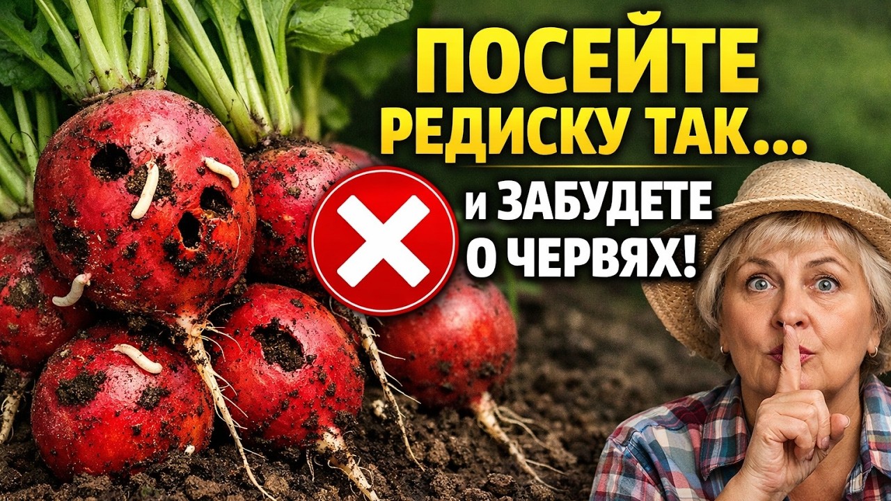 ПОСЕЙТЕ РЕДИСКУ ТАК, И ЗАБУДЕТЕ О ЧЕРВЯХ! 🤫 Секрет Крупного Урожая без Горечи и Цветения