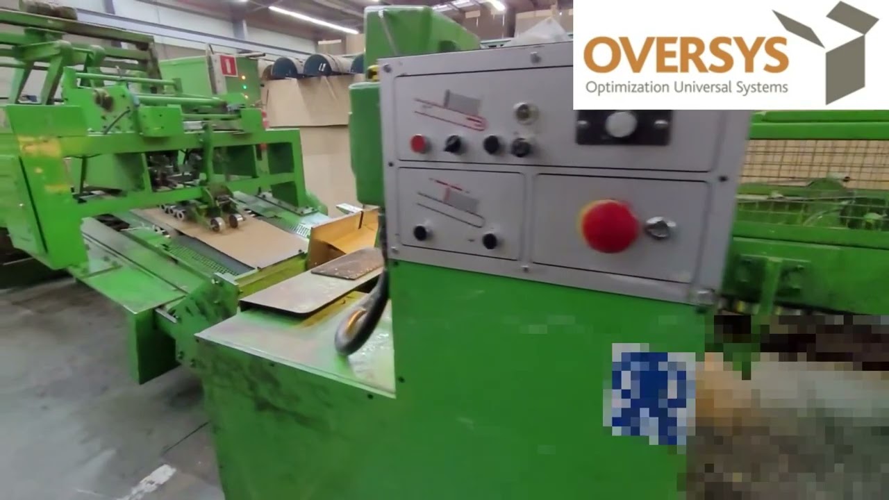 VIDEO OVERSYS U59720122 MARTIN 616 MINILINE 3 COLOR FLEXO FOLDER GLUER WITH ROTARY DIE CUTTER