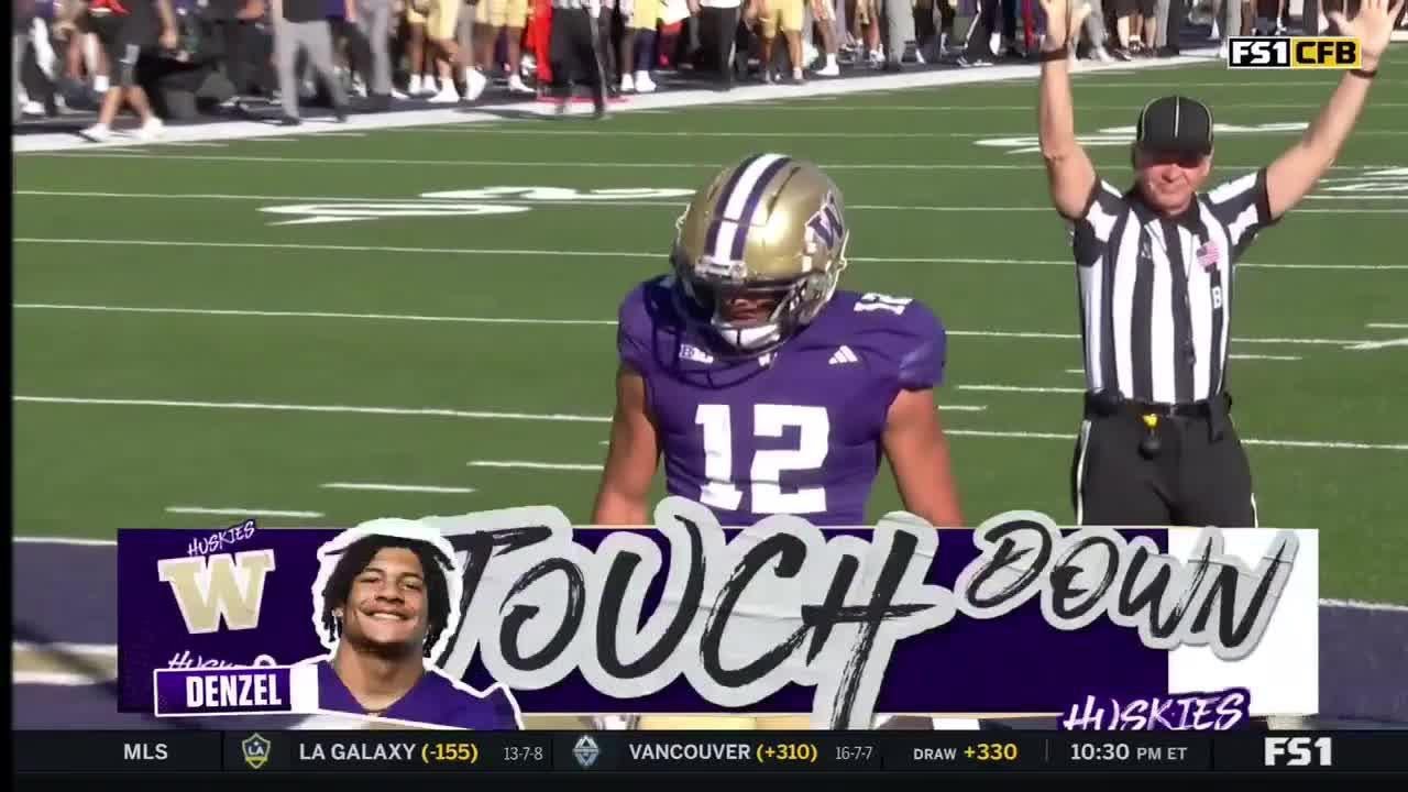 Will Rogers Finds Denzel Boston For the TD vs. Northwestern | Washington Football | 09/21/2024