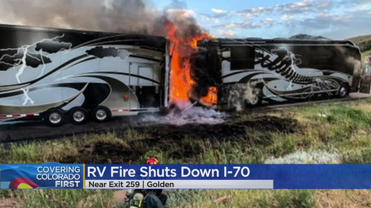 RV Catches Fire On Interstate 70