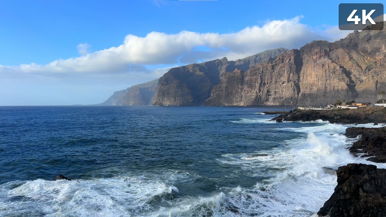 Los Gigantes Awakening: 1 Hour of Atlantic Waves | 4K Immersive Audio