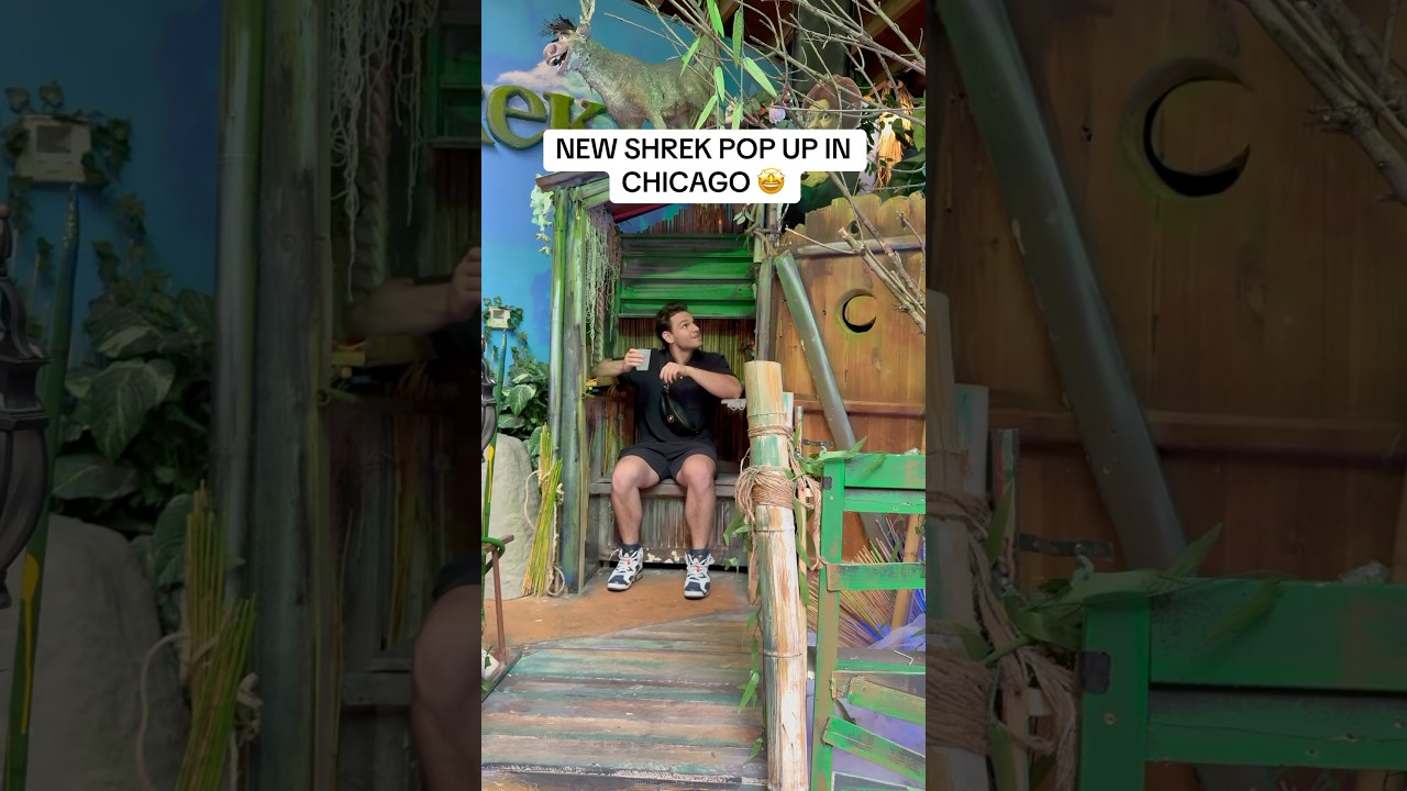 NEW SHREK POP UP BAR IN CHICAGO 💚 #chicagothingstodo #chicago