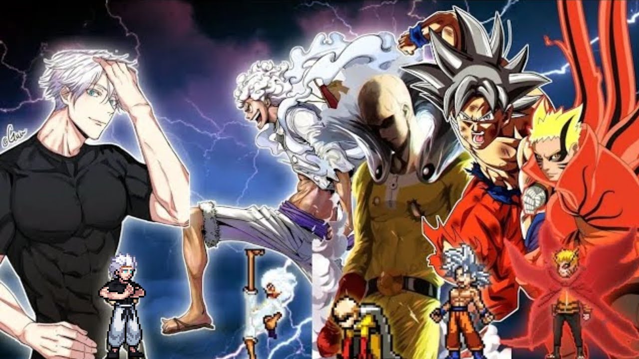 Manga Gojo OP VS TC Luffy OP & Manga Saitama OP & Goku MUI OP & Baryon Naruto V3 OP in #mugen
