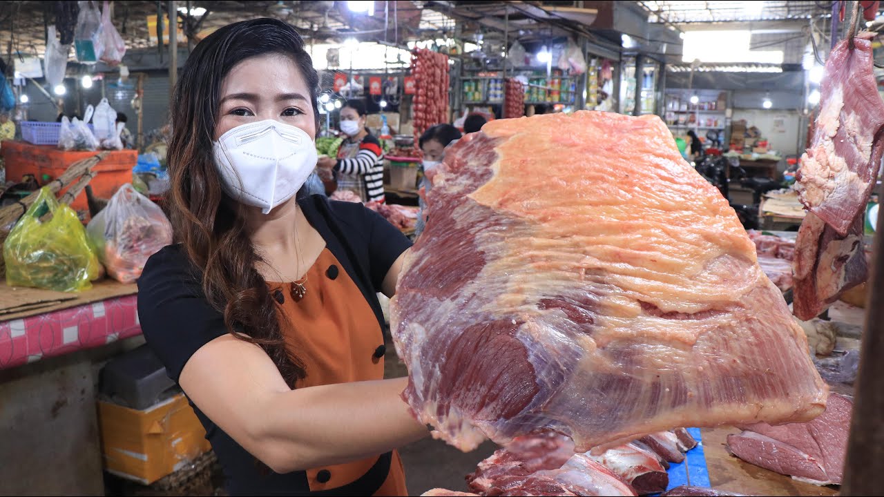 Market show, Buy beef to make beefsteak / Beefsteak recipe