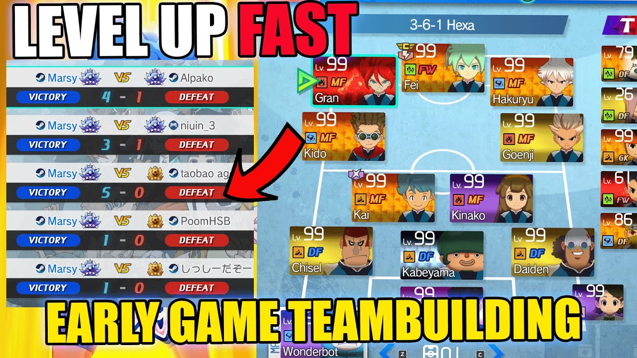 Самый быстрый способ повысить уровень Inazuma Eleven Victory Road (новый)