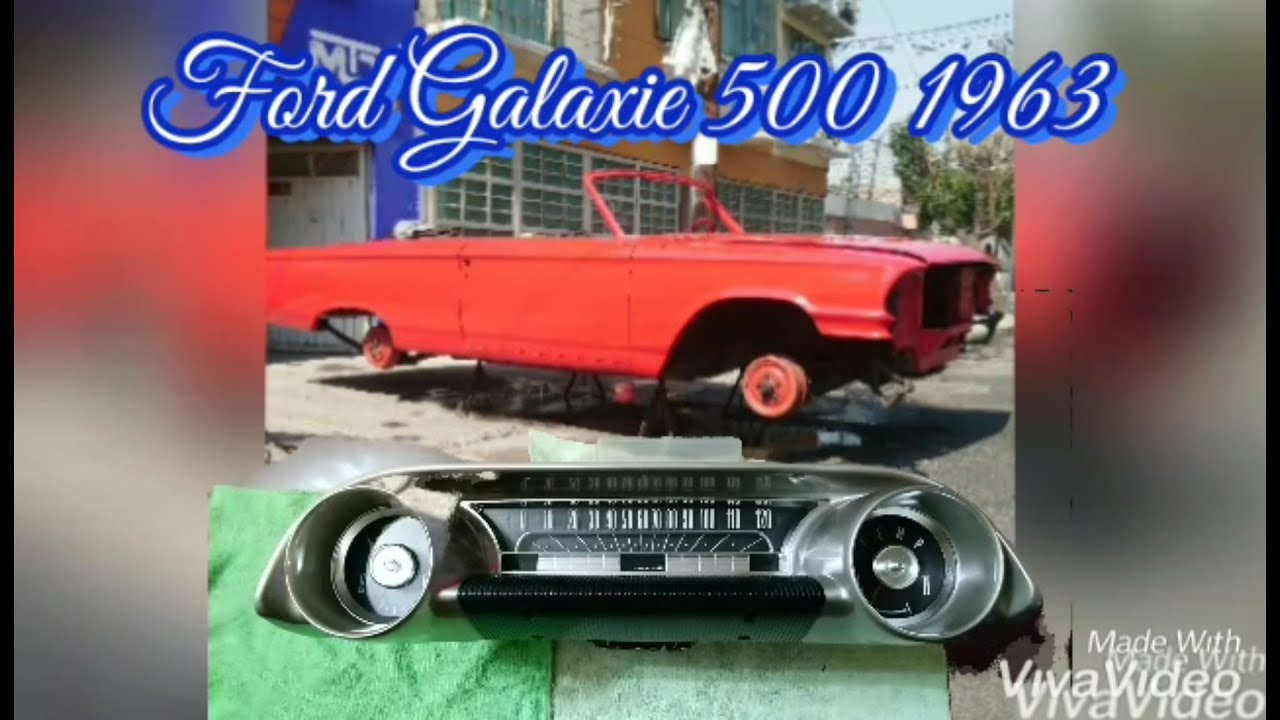 1963 Ford Galaxie 500 cluster de instrumentos