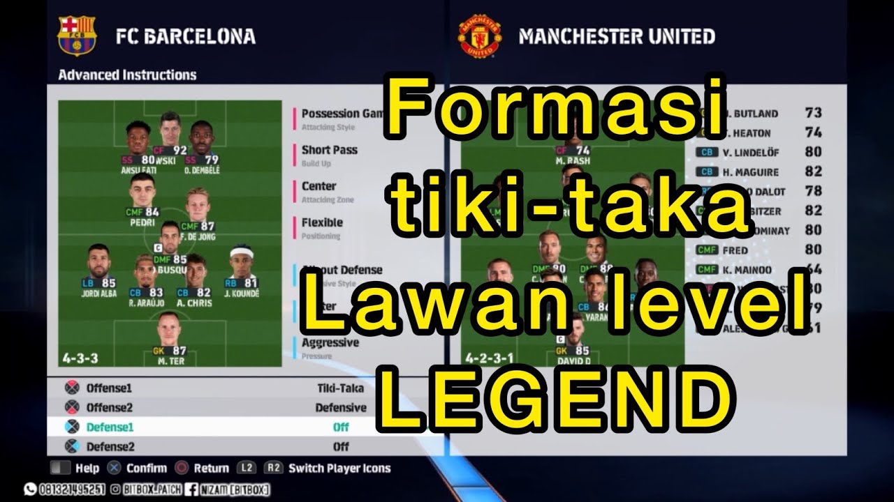Formasi tiki-taka lawan level legend & gameplay di ps4