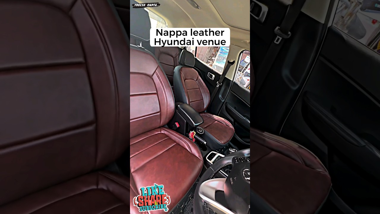 nappa leather seat covers in hyundai venue #hyundai #hyundaivenue #seatcover