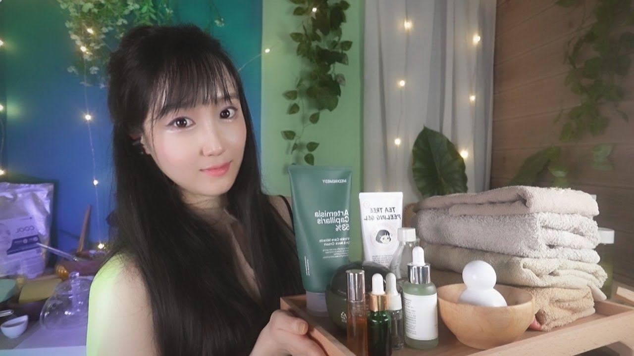 ASMR Rainy Day Forest Spa for Relaxation🌧️🌲ㅣFacial Cleansing·Skincare·Treatment·Brushing·Oil Massage