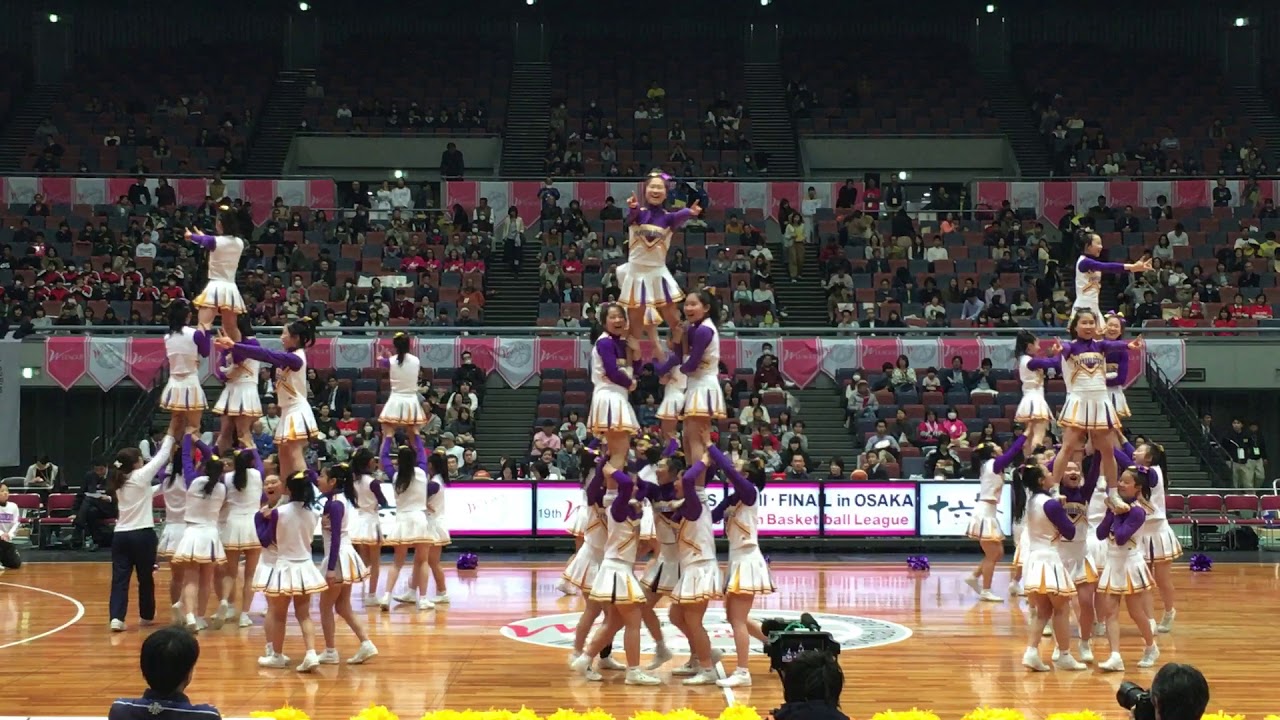 梅花中学・高等学校チアリーディング部Raiders Wリーグ プレーオフ セミファイナル ハーフタイムショー 大阪市中央体育館 2018.3.24