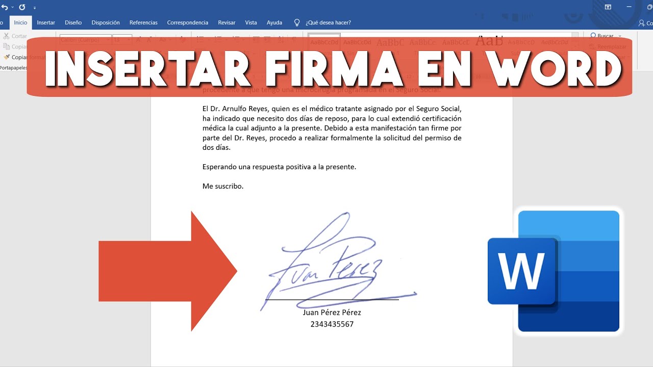 Como Insertar una Firma en Word